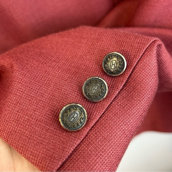 Men's Halston Salmon Pink Suit Jacket/ Blazer Size Large - Picture 10 of 13